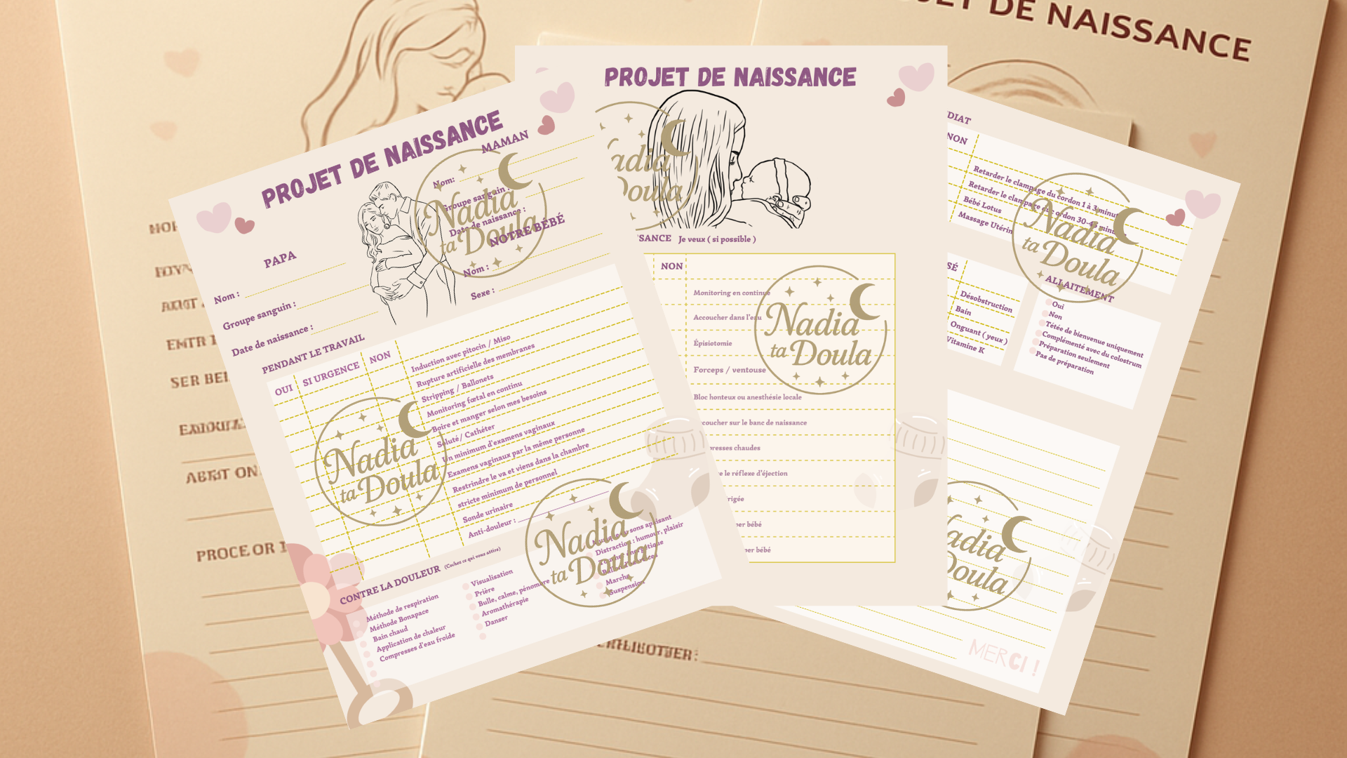 Plan de naissance — PDF imprimable